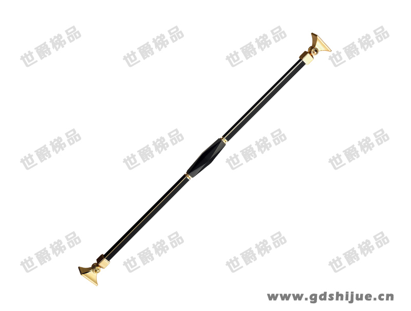 极简主义 SJ-Q007 金刚黑水晶铝合金楼梯扶手栏杆