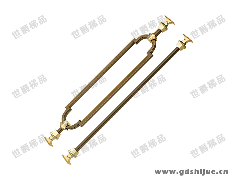 苍穹 SJ-Q046 新中式铝艺楼梯扶手栏杆 轻奢简约