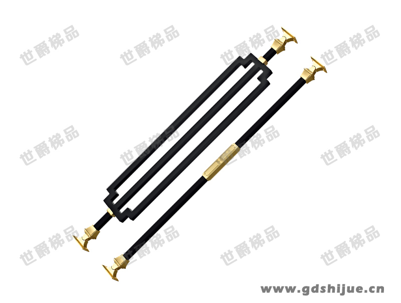时光 SJ-Q052 新中式风格铜艺楼梯栏杆扶手