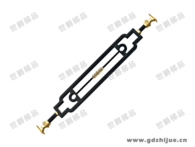 时光 SJ-Q053 新中式轻奢铜艺楼梯扶手立柱