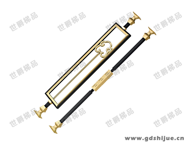 云韵 SJ-Q058 新中式别墅楼梯栏杆 简约大气