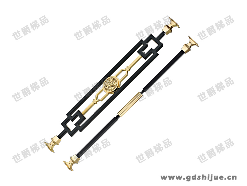 花韵 SJ-Q059 简欧轻奢铜楼梯扶手立柱别墅专用